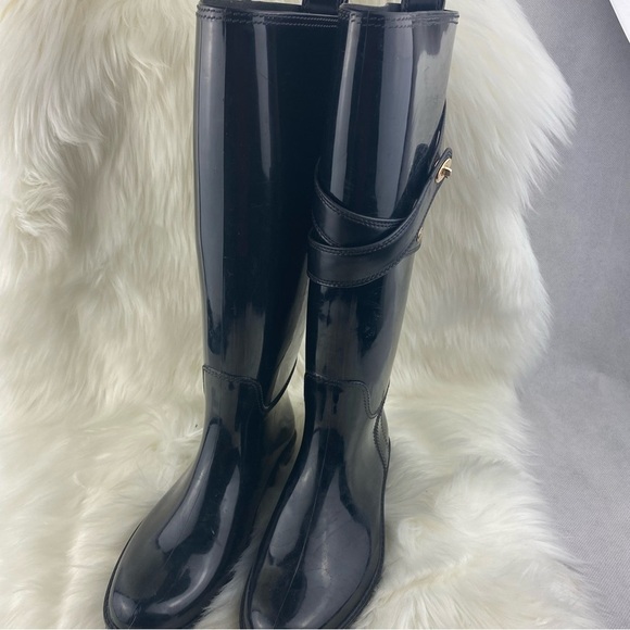 COACH RAIN TALL BOOTS SIZE 7 BLACK COLOR - Picture 11 of 11